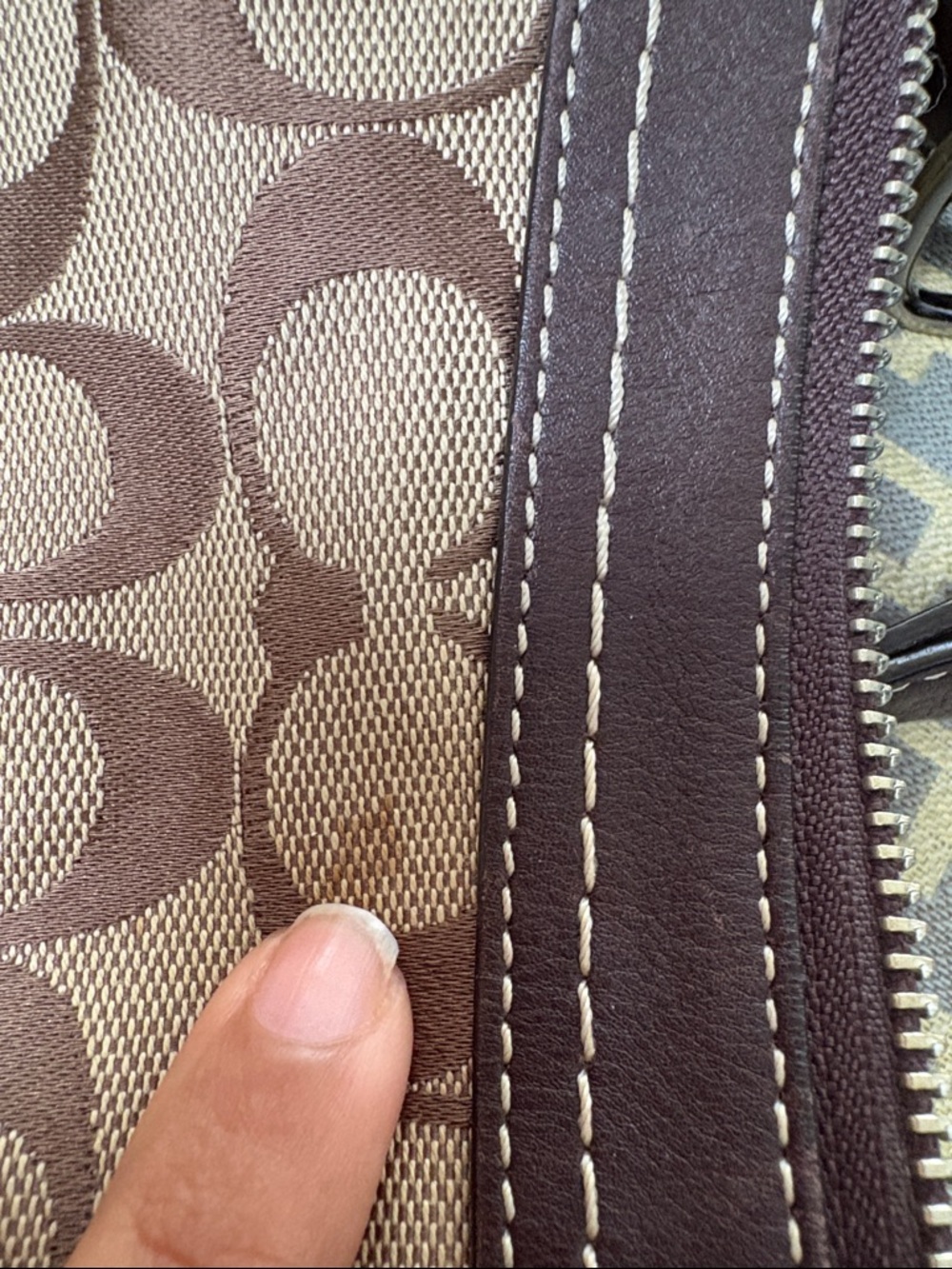 Coach Chelsea Signature Brown Canvas-F14446 Shoulder Tote Bag Purse - Picture 9 of 11